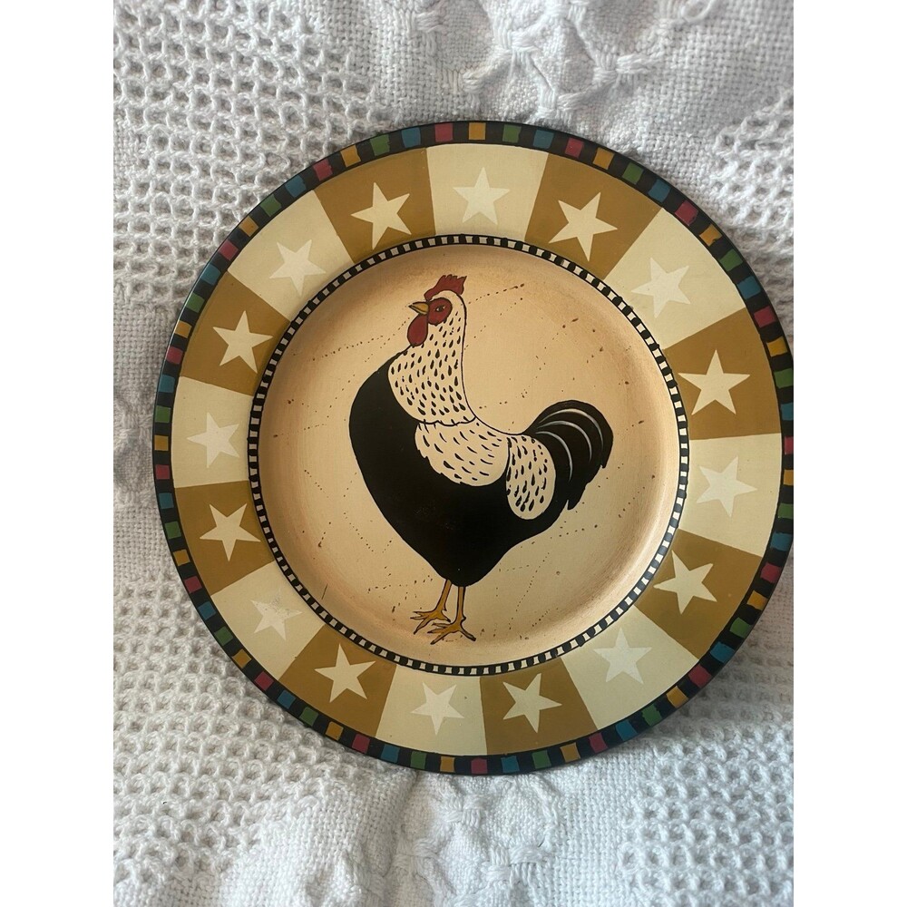 Vtg Warren Kimble Rooster Plate